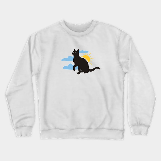 All I need is Sunshine And Cats Crewneck Sweatshirt by Mitalim